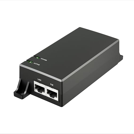 Gigabit PoE Injector 48V15W IEEE802.3af Power Over Ethernet PoE Adapter | Single Port PoE Power Injector for IP Camera Wireless/Wireless Access Point Long Range/IP Phones, AG-P100