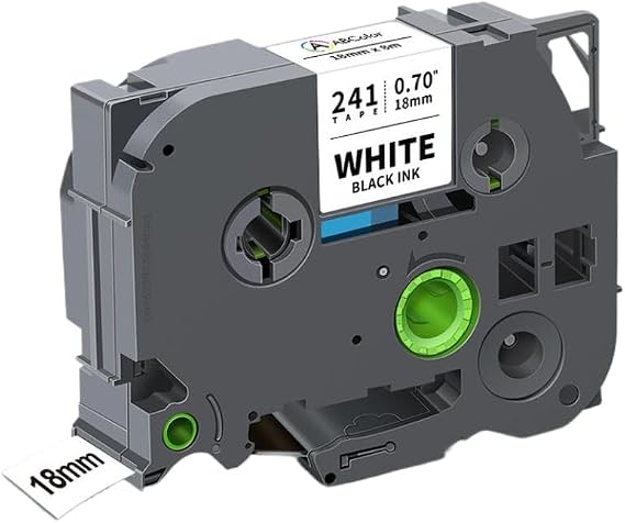 Label Tape TZe241 Compatible With Label Printer PT E550W(Black on White)