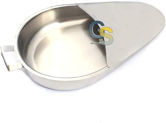 Fracture Bed Pan, 3" Front, 1" Back, 12-1/2" Length X 9-1/4" Width Stainless Steel by G.S Online Store