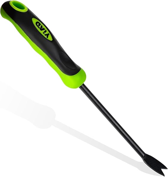 Hand Weeder Garden Tool, V-Shape Tip Weed Puller for Lawn | Heavy Duty Carbon Steel Dandelion Digger, Ergonomic Comfort Grip Hand Tool, Ideal for Backyard Weeding, Planting Gift