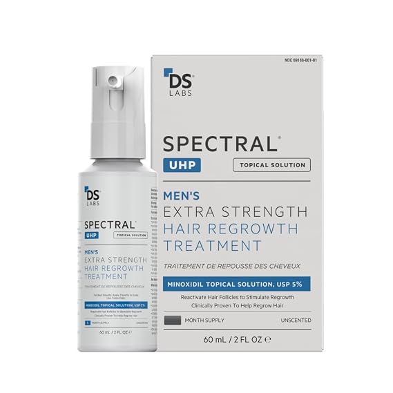 DS Labs Spectral.UHP 5% Minoxidil Hair Serum for Thinning Hair, 60 mL