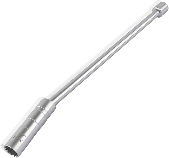 IHOTDER Extended Magnetic Spark Plug Socket - 3/8" Drive x 12" Swivel Spark Plug Wrench with 12 Point - Professional Car Accessories Spark Plug Removal Tool for Most Vehicles (14mm Long)