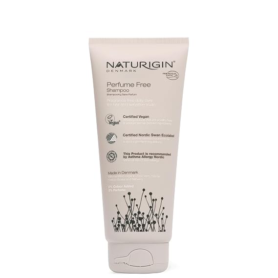 Naturigin Fragrance Free Shampoo - Unscented shampoo free from Sulfate and Parabens, Hypoallergenic, Safe for Sensitive skin, Vegan & Cruelty Free