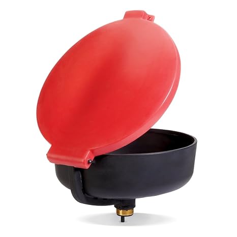 PIG Drum Funnel Burpless Large Poly Drum Funnel for 30 and 55 gal Steel or Poly Drums w/ 2" NPT Red DRM138-RD
