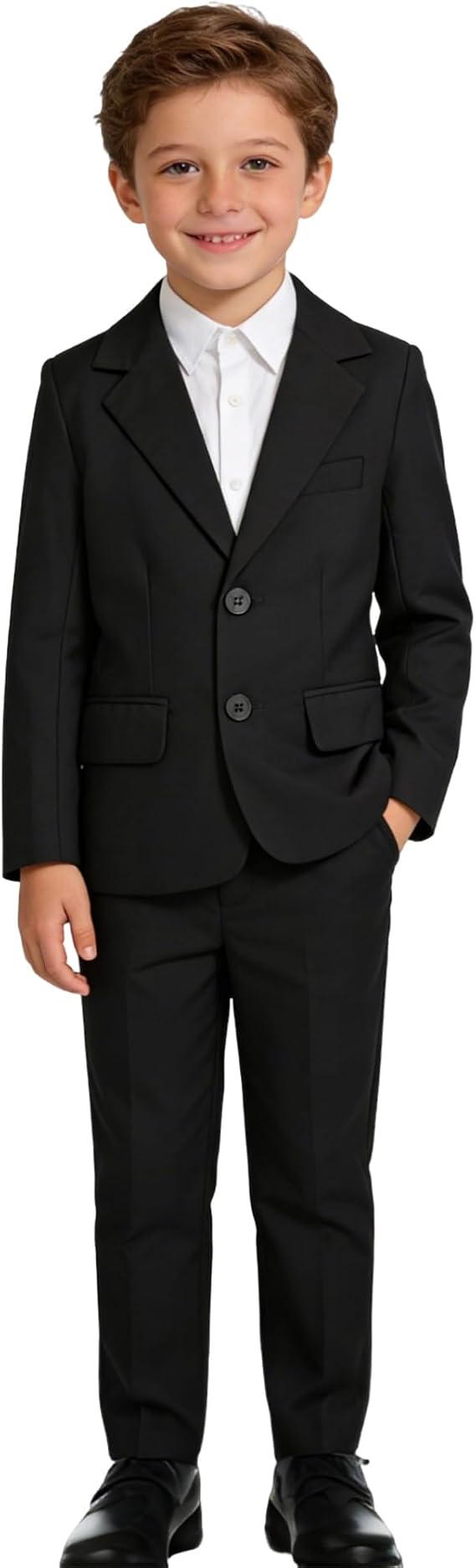 LOLANTA Boys Suit 2PCs Tuxedo Jacket & Pants for Wedding Birthday Proms