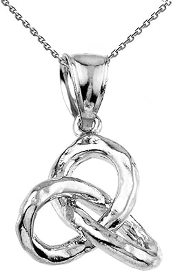 Hammered Celtic Trinity Knot Pendant Necklace