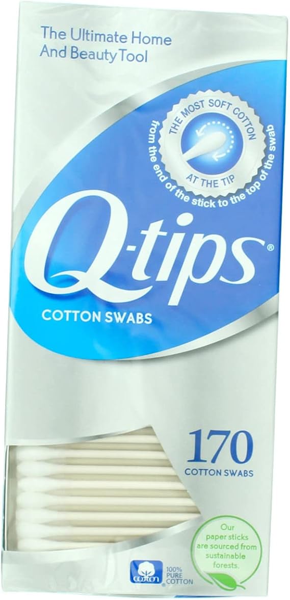 Q-Tips Cotton Swabs 170 Count (Pack of 3)