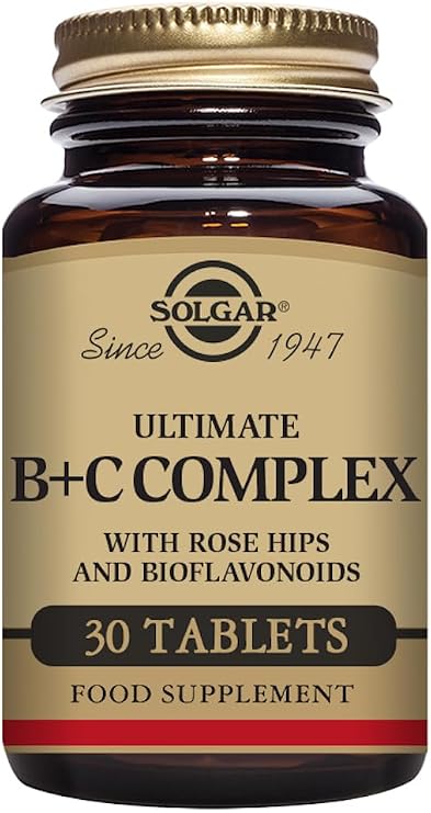 Solgar Ultimate B Plus C Complex Tablets - Pack of 30 - High Potency B Vitamins with Vitamin C - Supports Energy, Immunity and Nervous System Health