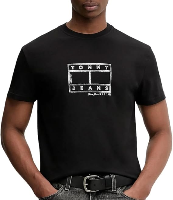 Tommy Hilfiger TJM REG CENTER FLAG SS TEE T-shirt Erkek