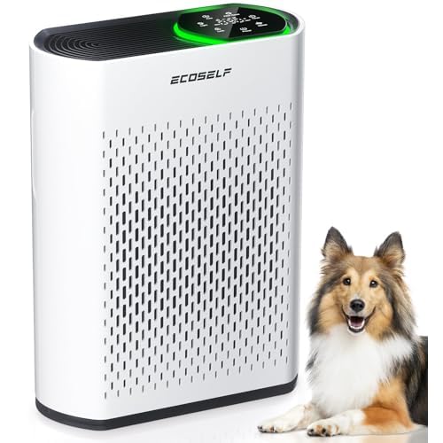 Powerful Air Purifiers for Home Large Room Up to 2400 Ft2 with Air Quality Monitor 20dB Sleep Mode, Air Purifier for Bedroom Office Living Room HAP602 Eggshell