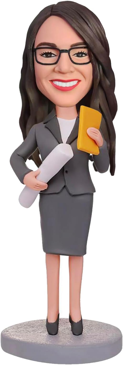 Customized Bobblehead Dollsl, Custom Female Lawyer Handmade Bobbleheads Figurine,Action Figure Based on Your Photo.Mother's Day.