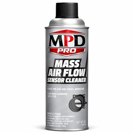 MPD PRO Mass Air Flow Sensor Cleaner Spray Professional Formula for Delicate MAF Sensors | Safely Cleans without Residue | Boosts Engine Performance, Fuel Efficiency & Throttle Response, (Pack-1)