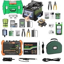 KOMSHINE Fiber Fusion Splicer FX39 w/ 6 Motors Core Alignment Splicer 6S Fast Splicing; 16S Heating, 0.01dB Splicing Loss + Live PON 1625nm OTDR QX65 Up to 140KM 38 36 34dB Intelligent iOLA