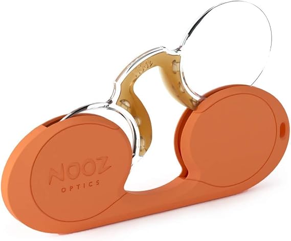 NOOZ - Armless Reading Glasses Slim & Lightweight Readers for Women & Men - Oval Mini Reading Glasses with Compact Case