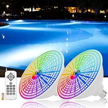 LED Pool Lights,Above Ground Pool 120V 35W RGB Color Changing Pool Light Bulb for Inground Pool,E26 Replacement Bulbs for 500W Pentair and Hayward Fixture with Remote Control-2Pack