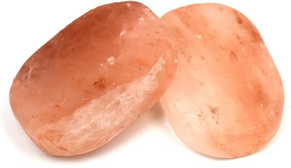 2 Pcs Himalayan Salt Hot Massage Stones Cold Stones Set Warm Rocks Kit for Facial &Body SPA 3.14 x 2.36 in