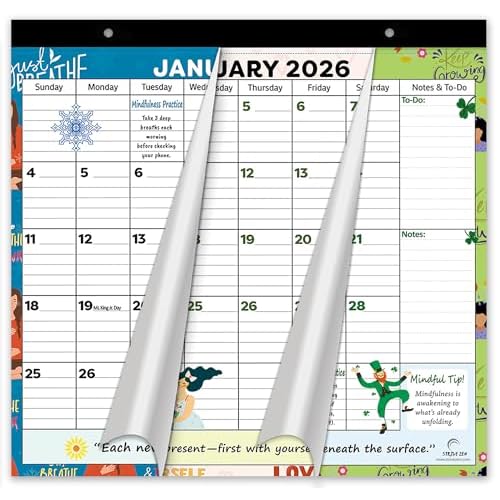 20262027 Magnetic Fridge Calendar 24-Month Refrigerator Planner, Strong Magnets, Tear-Off Pages, Large Writing Blocks  Notes January 2026December 2027