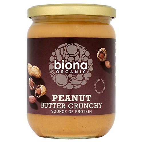 Biona Organic Peanut Butter Crunchy - 500g 1.1lbs