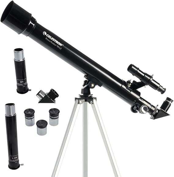 Celestron 21039 PowerSeeker 50AZ Refractor Telescope, Black