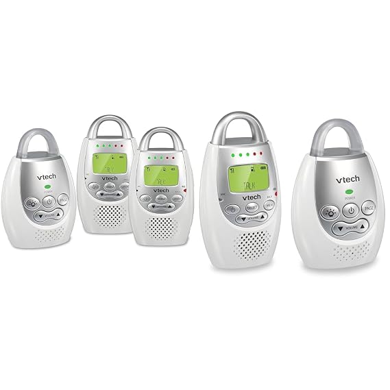 VTech DM221-2 Audio Baby Monitor with up to 1,000 ft of Range, Vibrating Sound-Alert & DM221 Audio Baby Monitor with up to 1,000 ft of Range, Vibrating Sound-Alert, Talk Back Intercom