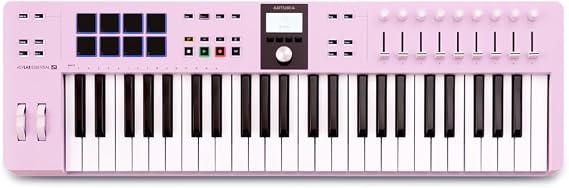 Arturia KeyLab Essential mk3 USB MIDI Controller, 49 Keys, Rose Quartz