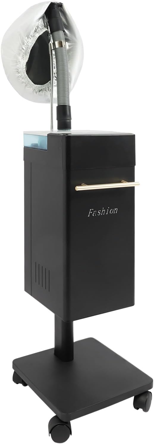 Nano Hair Steamer Micro Mist Hydration Hair Machine Professional Standing Hooded Hair Steamer for Deep Conditioning Multi-Function Hair Care Equipment for Color, SPA, Ozone, Hair and Scalp Care, 110V