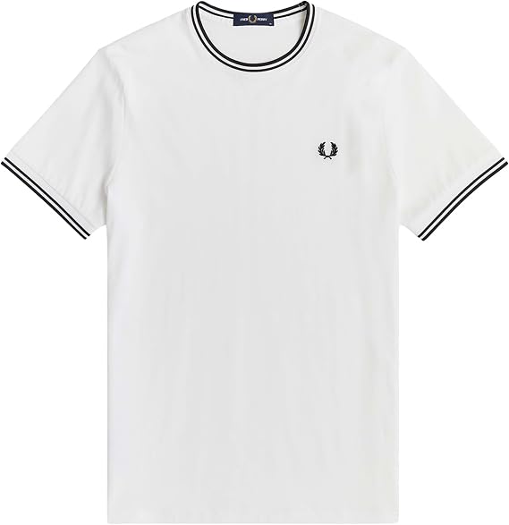 Fred Perry Men's Twin Tipped T-Shirt White