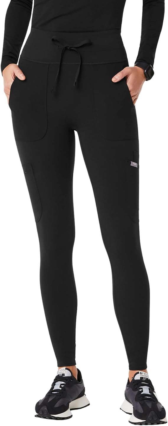 FIGS Seville High Waisted ScrubLegging for Women Slim Fit Scrub Pant Legging, 6 Pockets, Form-Fitting, 4-Way Stretch