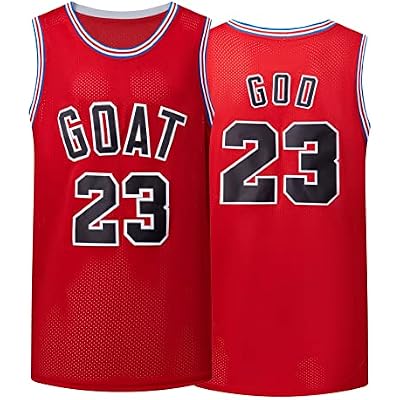 Mens Goat 23 Jersey 23 Breathable Embroidery 90s Hip Hop Basketball GOD 23 Jersey Shirts Gift for Men Party Basketball Fans