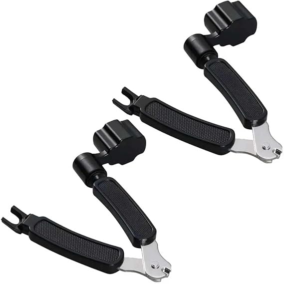 2Pcs Guitar String Winder Cutter and Bridge Pin Puller, 3-in-1 Multifunctional Guitar String Cutter, Guitar Bridge Pin Puller Instrument Repairing Guitar For Instrument Repairing Guitar (Black)