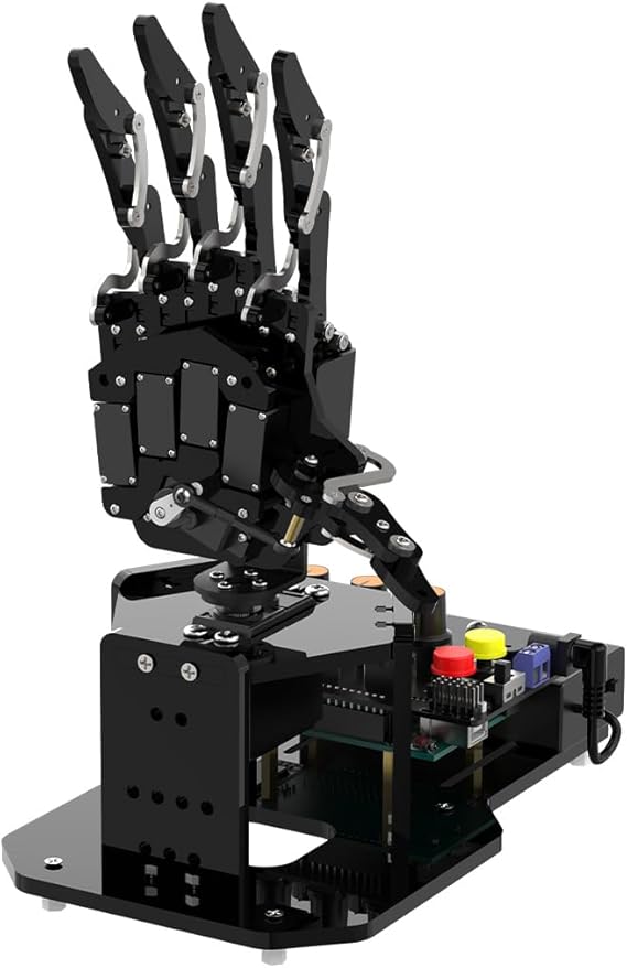 Robot Hand with Arduino Open Source AI Bionic Robotic Hand Five Fingers Solely Movement Mechanical Arm DIY Smart Robot & Engineering Kits, Science/Coding/Programming Set, Standard Kit