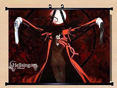 Anime Hellsing Home Decor Wall Scroll Poster Fabric Painting Alucard / Seras Victoria /RUINS 22 x 16 Inches-21