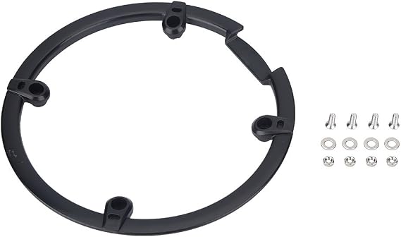 VGEBY Chain Guard Protector, Cycling Chainring Sprockets Cranksets Guard Protector Black Plastic Chain Wheel Crankset Cover for Mountain Bike