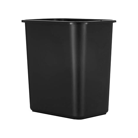 2.5 Gallon Black Plastic Trash Can, Narrow Spaces Trash Bin Garbage Bin Waste Basket for Bedroom, Dorm, Living Room, Bathroom, Office, Outdoor, Kitchen