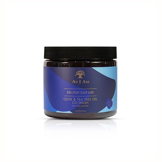 As Am Dry & Itchy Scalp Care Cowash - 16 ounce - Enriched with Zinc Pyrithione, Olive Oil, and Tea Tree Oil - Fights Dandruff and Seborrheic Dermatitis, Blue (29782)