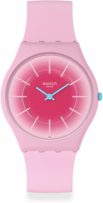 Swatch Skin Classic Biosourced Unisex Watch Casual Polymer Pink Quartz Waterproof Radiantly Pink