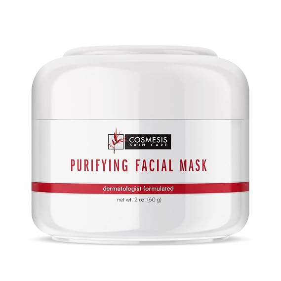 Purifying Facial Mask - Detox & Soothe Skin with Zinc, Sulfur, Camphor Infused Formula for Clear Complexion - 2oz