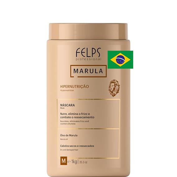 Felps Professional Deep Conditioning Hair Mask for Damaged and Dry Hair Treatment with Marula oil for Frizz, Humidity shield (35.3oz)