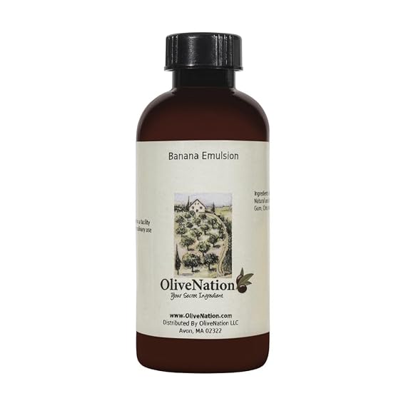 OliveNation Banana Emulsion for Baking, Water Soluble, Non-GMO, Gluten Free, Vegan - 8 ounces