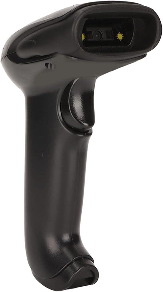 QR Barcode Scanner, Wired Barcode Reader Ergonomic Handheld Portable 1D 2D Bar Scanning Plug and Play Connect Smartphone, Tablet, PC for Supermarket, Convenience Store