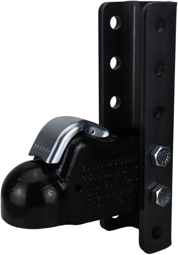 Demco Metal Handle Trailer Coupler 2-5/16" Ball & 5-Position Weld-On Vertical Channel - 21K