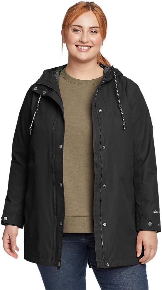 Eddie Bauer Women's Charly Hooded Waterproof Rain Parka