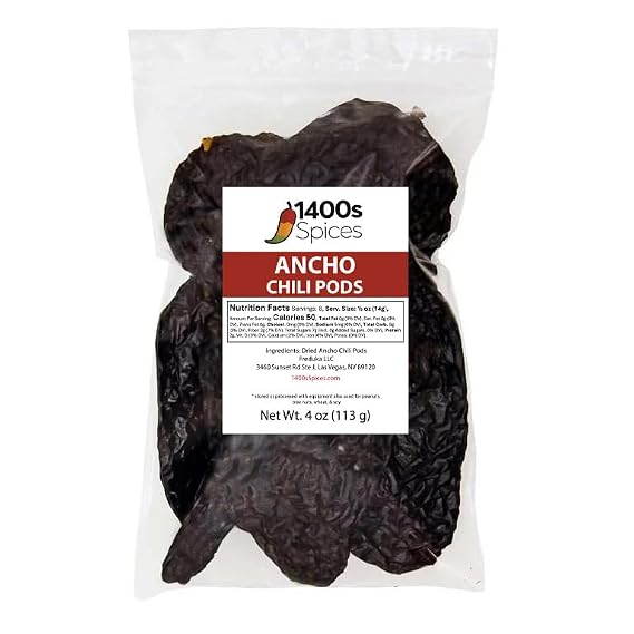 4oz Ancho Chiles Dried, Chile Ancho Poblano Seco