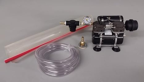 2 CFM Electric Vacuum Veneering Press Kit with 23x23 Inch Polyurethane Bag, 20 mil Thickness, Clear