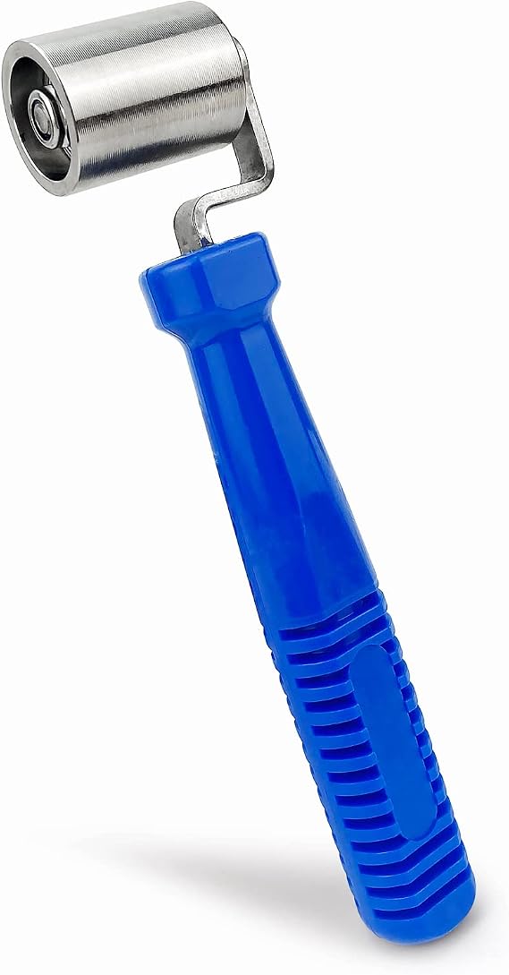CARTINTS Smoothing Seam Roller Tool, Car Heat Insulation Sound Deadening Application Wheel Roller, Wallpaper Seam Roller, with Steel Roller Head and Anti-Slip Plastic Handle