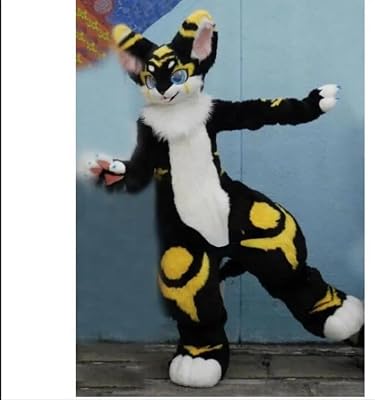 Long Fur Husky Dog Fox Mascot Costume Fursuit Halloween Suit Costume for Large-scale Advertising Stage Mall Promotions