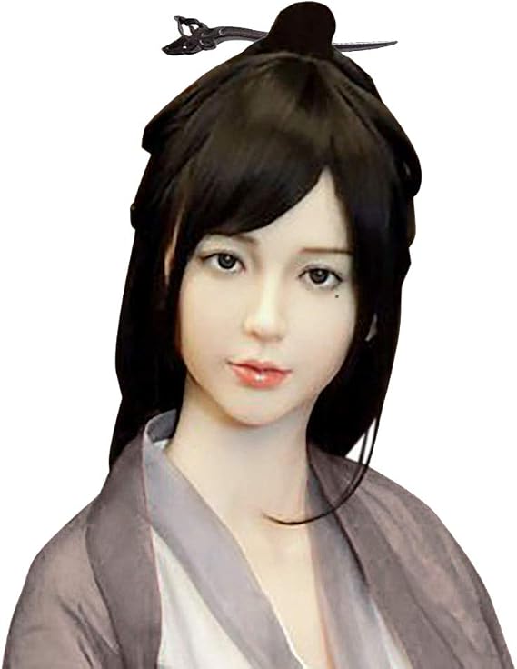 Wraith Of East Women's Japanese Geisha Wig Asian China Costume Accessory Halloween Hairpiece Wood Hairpin Black