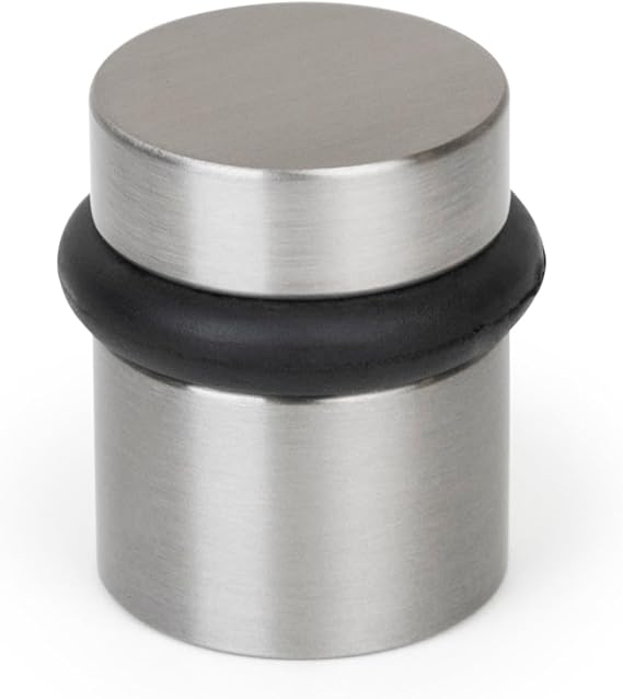 Mega Handles Floor Door Stopper Satin Nickel (1-Pack) - Wall Protector
