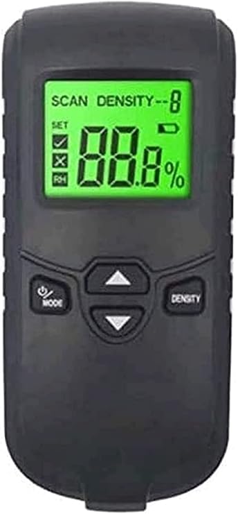 Moisture Meter Wood Moisture Meter,Digital Moisture Detector, Pinless Wood Moisture Meter, Water Leak Detector with LCD Display & Data Hold Function, for Measure The Moisture Content of Wood