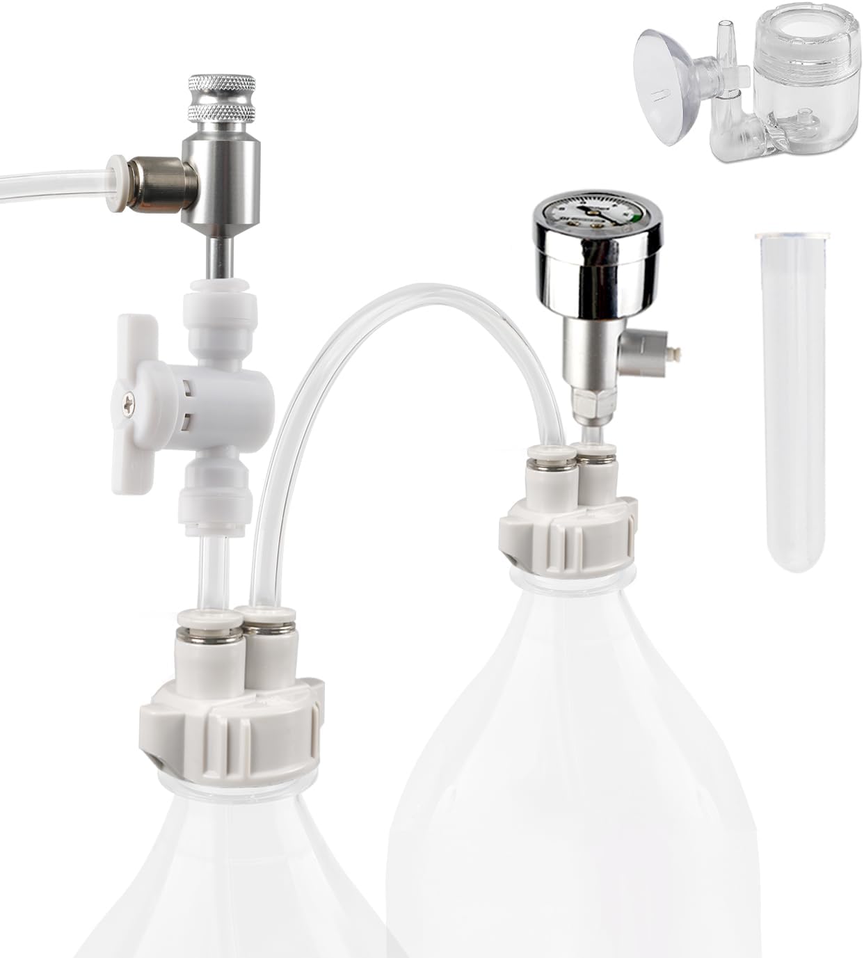 DIY CO2 Generator System Kit for Aquariums - Aquarium Chemical Reaction CO2 Generation Kit - Simple Model